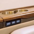 hero group interior closeup controls and cupholder